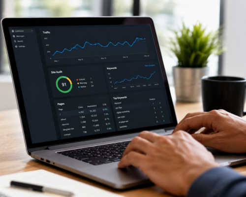 SEO analytics dashboard