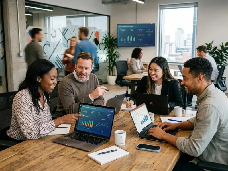 Social media marketing team collaboration